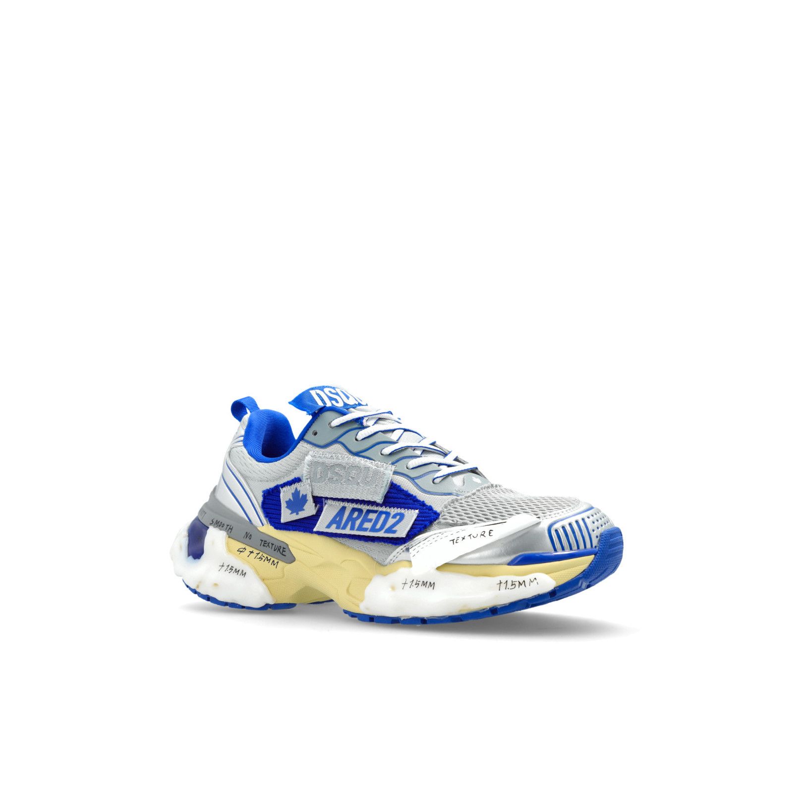 Dsquared2 DSQUARED2 Faster Silver Blue Fabric Sneakers New And Authent Size US 7 / EU 40 - 2 Thumbnail