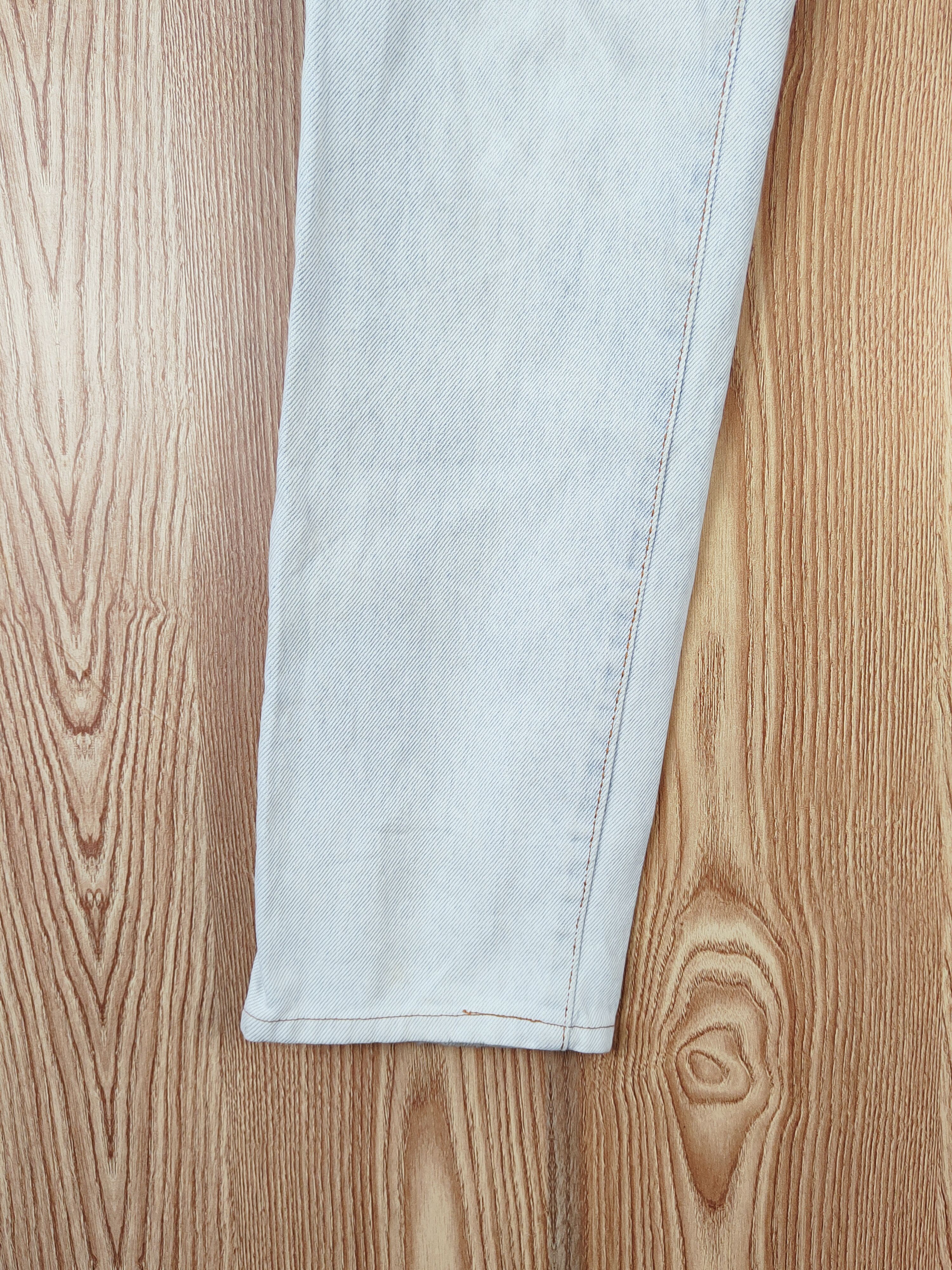 Edwin × Vintage Vintage 💥 Edwin Light Blue Distressed Ripped Jeans Size 28" / US 6 / IT 42 - 5 Thumbnail