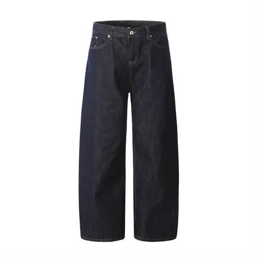 Japanese Brand × Jean Men's loose versatile trendy dark blue scimitar jeans Size US 34 / EU 50 - 2 Thumbnail