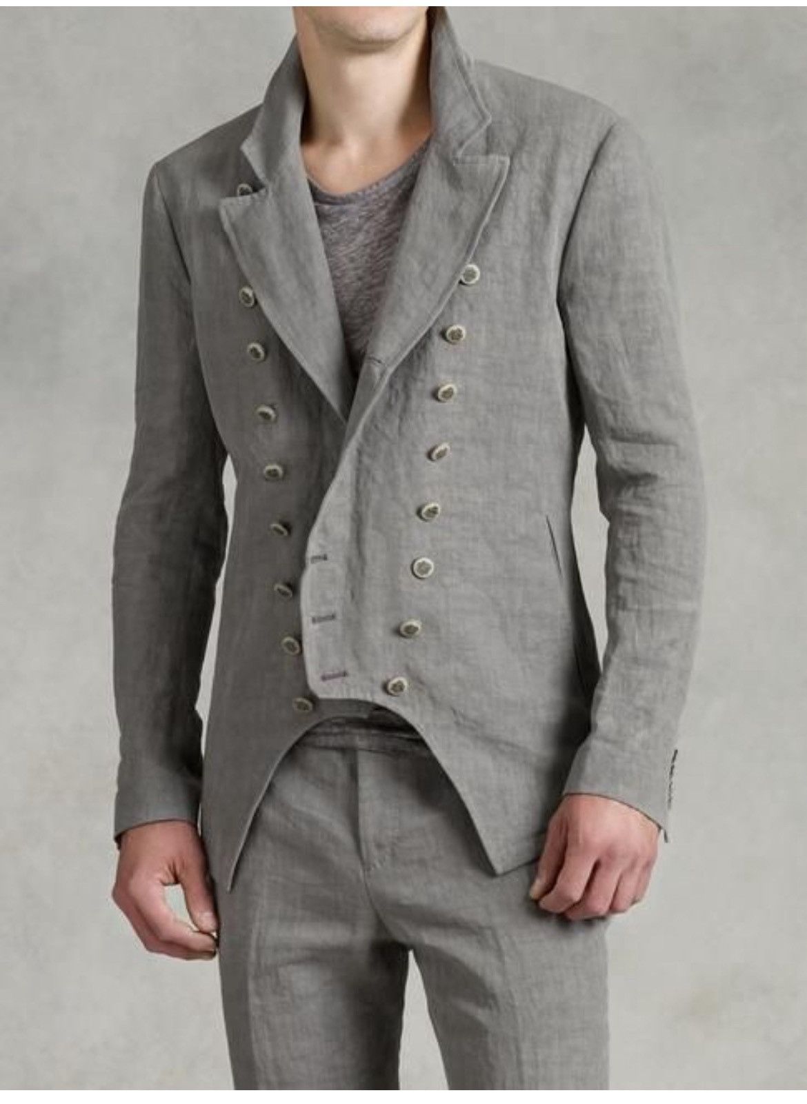 John Varvatos Linen Multibutton Jacket EU 48 USA 38 Size US M / EU 48-50 / 2 - 5 Thumbnail