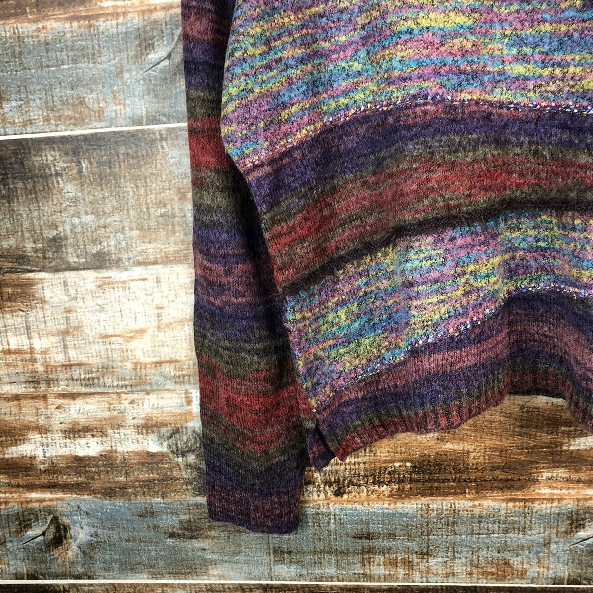 Homespun Knitwear × Japanese Brand Japan vintage rainbow Purple Knitwear #A1371 Size M / US 6-8 / IT 42-44 - 7 Thumbnail