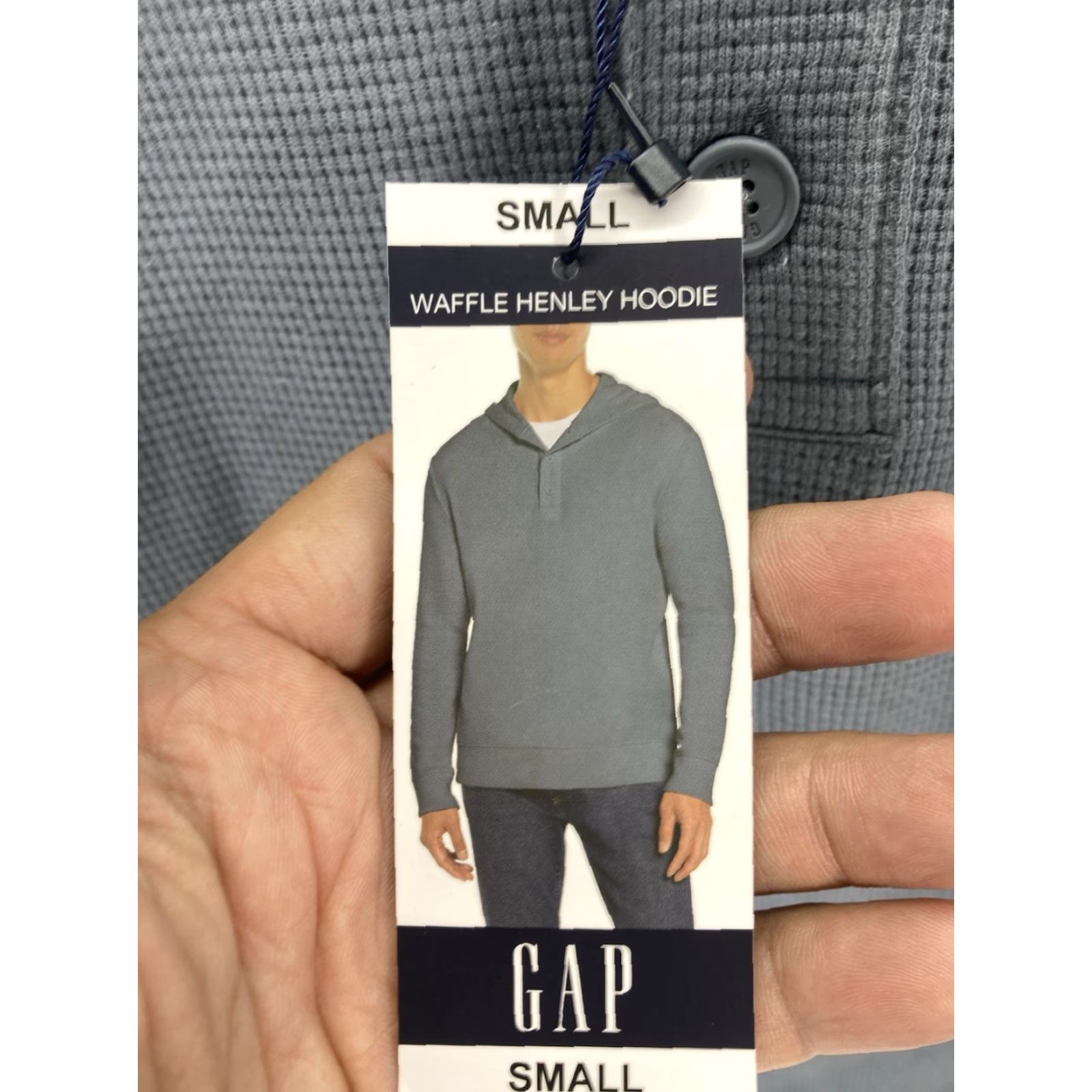 Gap VINTAGE Gap Waffle Henley Hoodie Shirt Men Size S Gray Long Sleeve Pullover NWT Size US S / EU 44-46 / 1 - 5 Thumbnail
