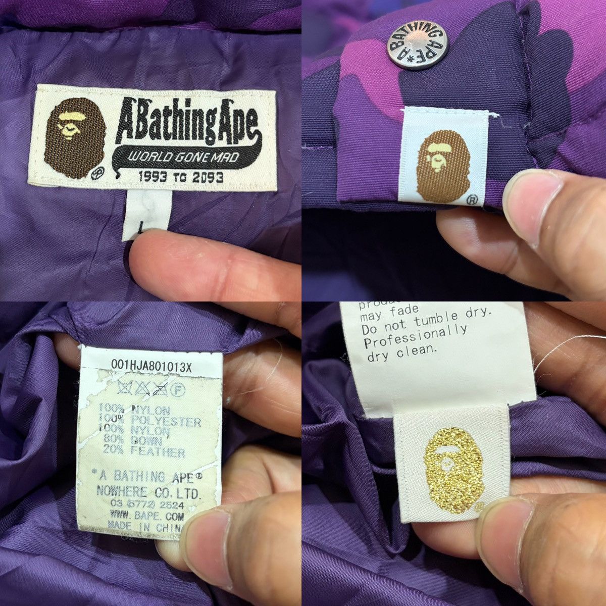 Bape Bape 1st.camo Jacket down puffer"mountain sports" Size US L / EU 52-54 / 3 - 10 Thumbnail