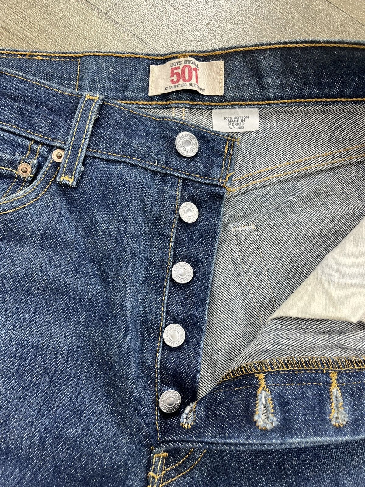 Levi's Vintage Clothing 🇲🇽2000s Vintage Levis 501XX 30x30 Straight Leg Blue Jeans Size US 30 / EU 46 - 8 Thumbnail