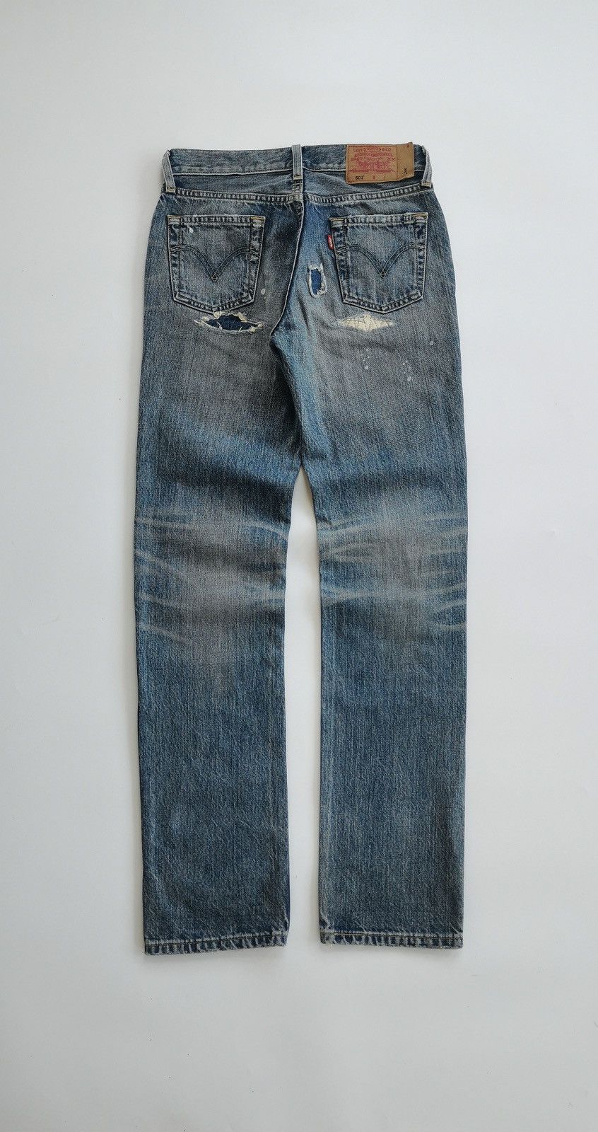 Levi's Vintage Levis 501 Boro Patchwork Distressed Denim Jeans Size 27" / US 4 / IT 40 - 7 Thumbnail