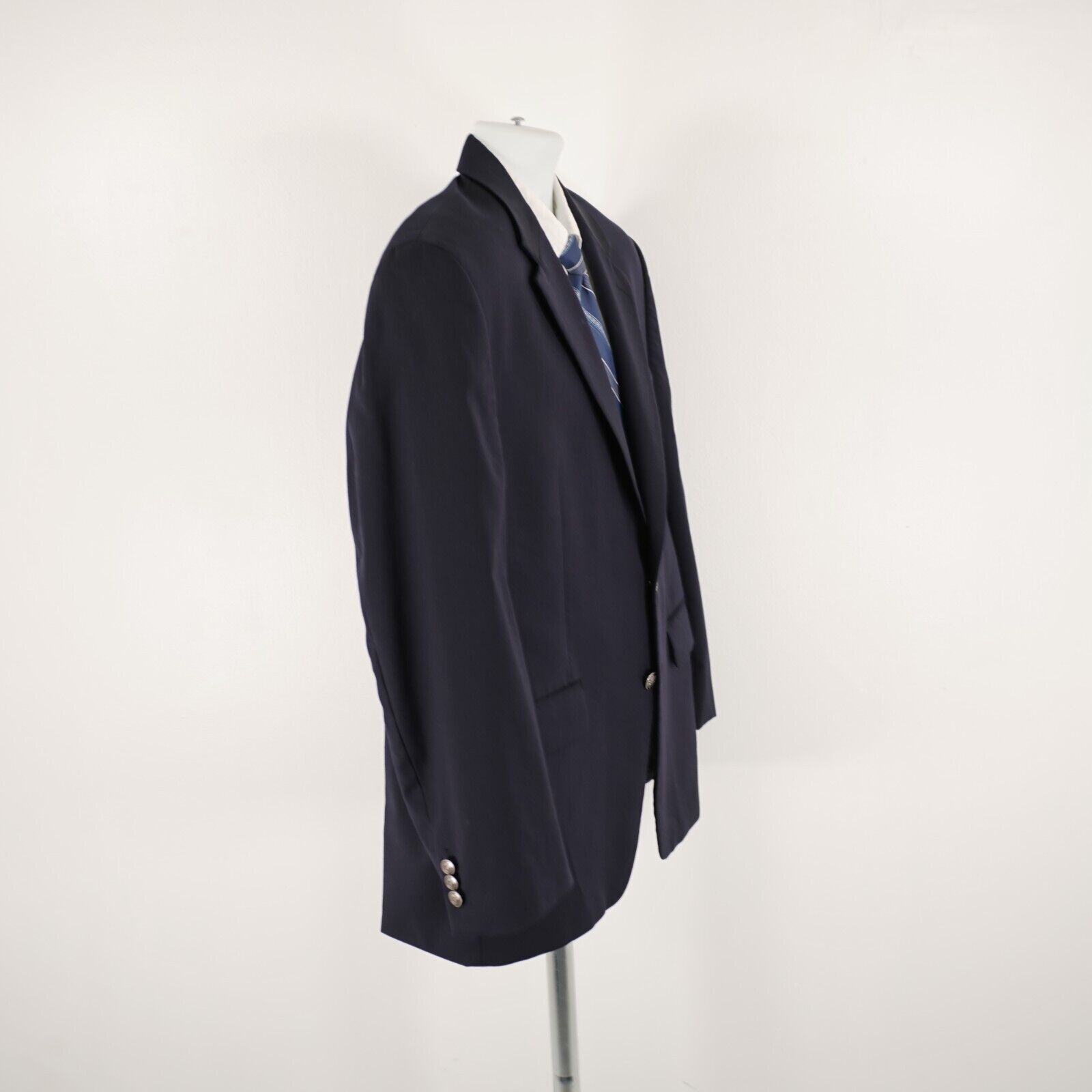 Michael Kors Michal Kors Blue Wool 2 Silver Button Blazer 42R Tagged 42S Size 42R - 7 Thumbnail