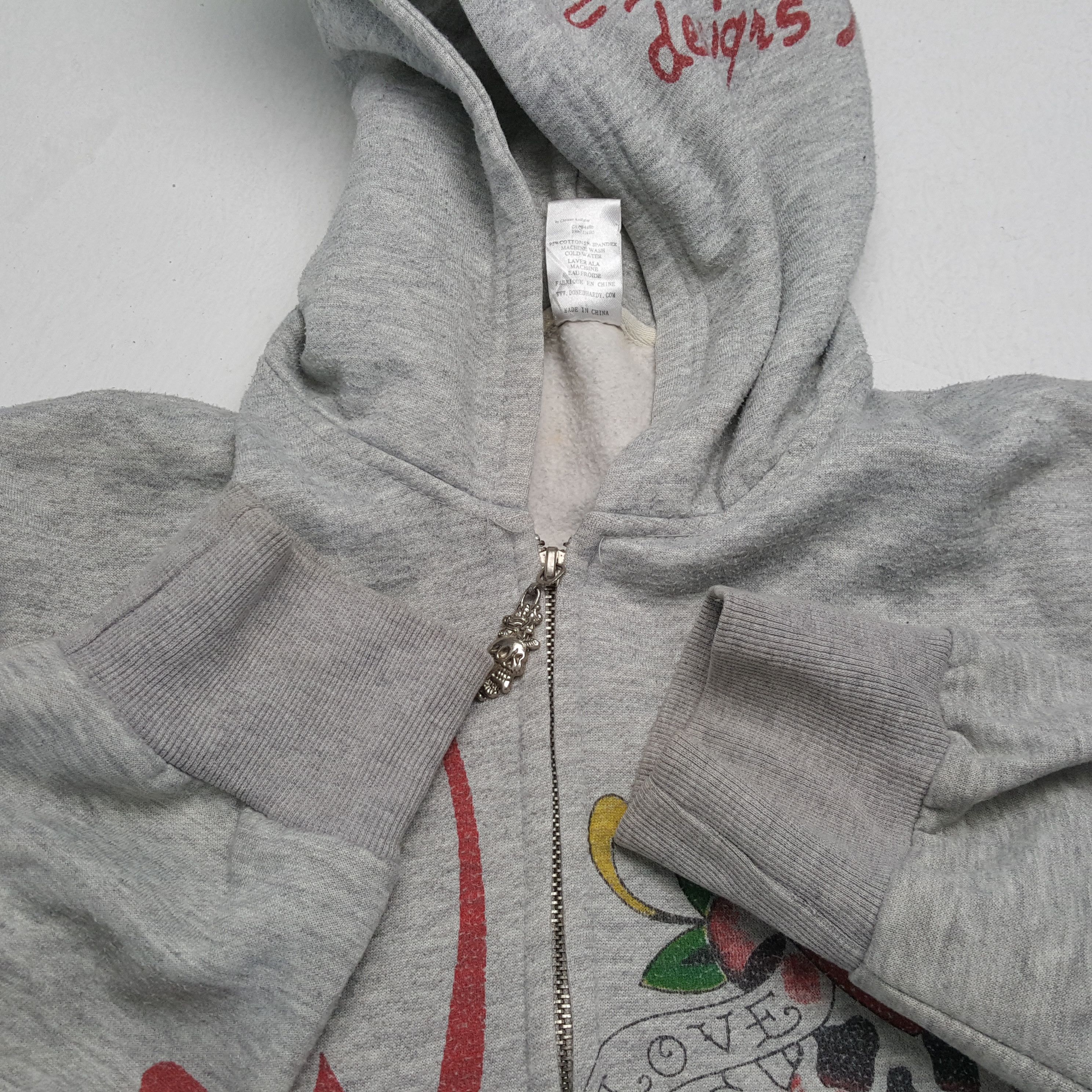 Christian Audigier × Ed Hardy × Vintage ED HARDY Skulls Design Rock Punk Style Zipper Hoodies Size US M / EU 48-50 / 2 - 9 Thumbnail