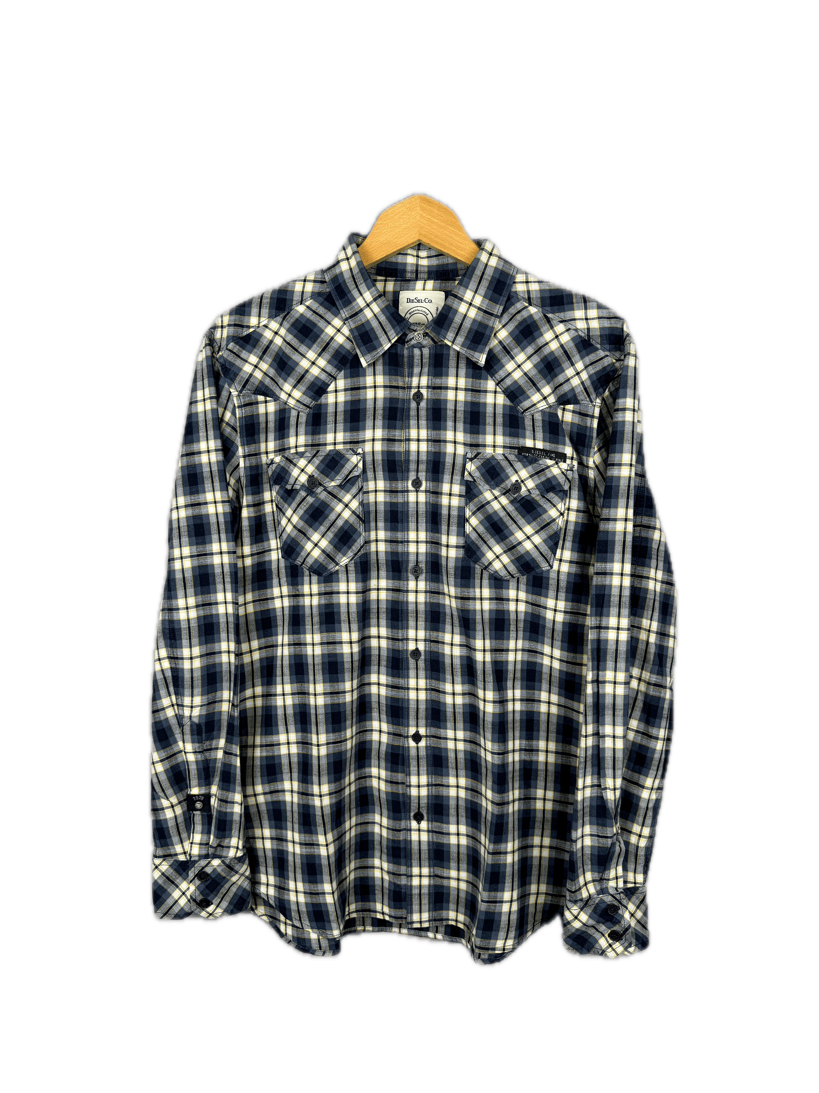 Diesel × Flannel Diesel Shirt Check Multicolor Plaid Regular Pockets Western Size US XL / EU 56 / 4 - 1 Thumbnail