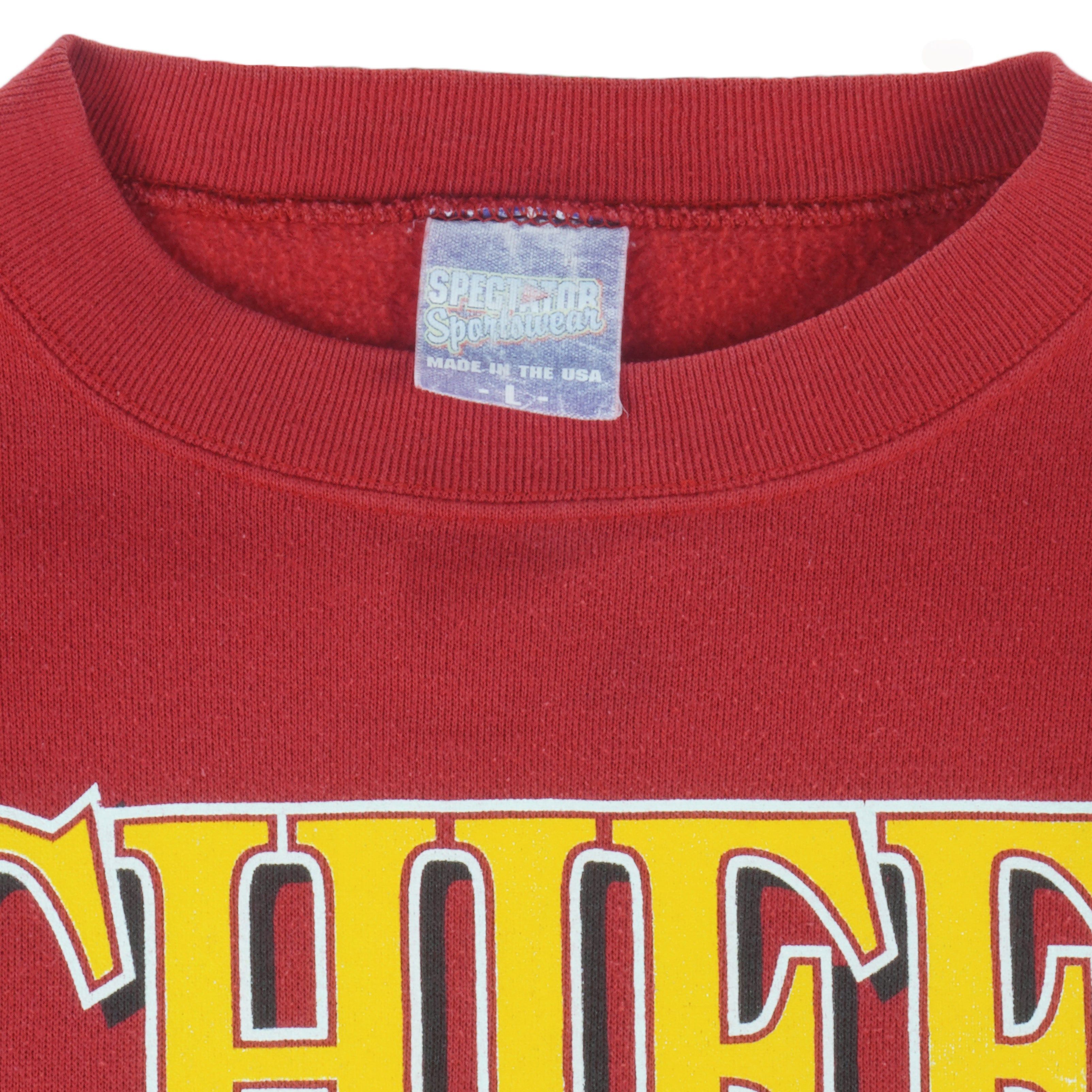 NFL (Spectator) - Kansas City Chiefs Crew Neck Sweatshirt 1990s Size US L / EU 52-54 / 3 - 5 Thumbnail