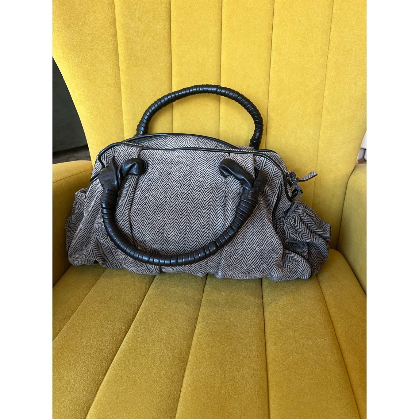 Giorgio Armani Giorgio Armani vintage fabric with Leather Hand Bag Size ONE SIZE - 13 Thumbnail