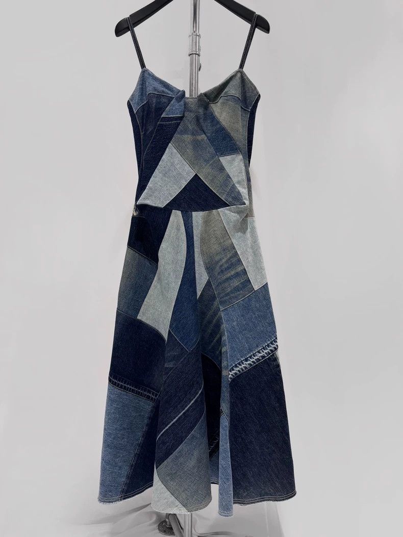 Junya Watanabe Junya watanabe Denim Patchwork Deconstructed Dress Size S / US 4 / IT 40 - 1 Thumbnail