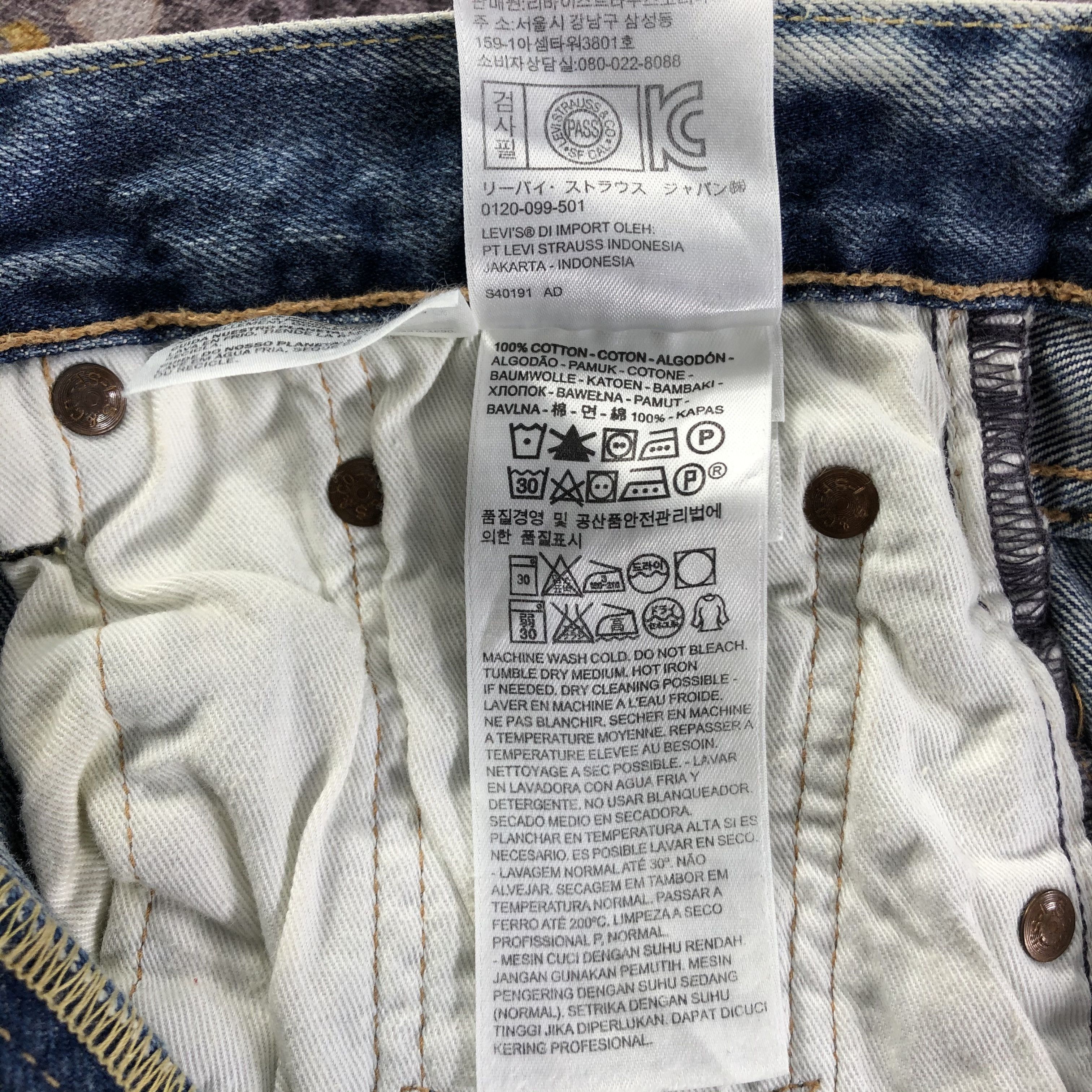 Levi's Vintage Blue Wash Levis 501 Jeans-JM3322 Size US 32 / EU 48 - 11 Thumbnail