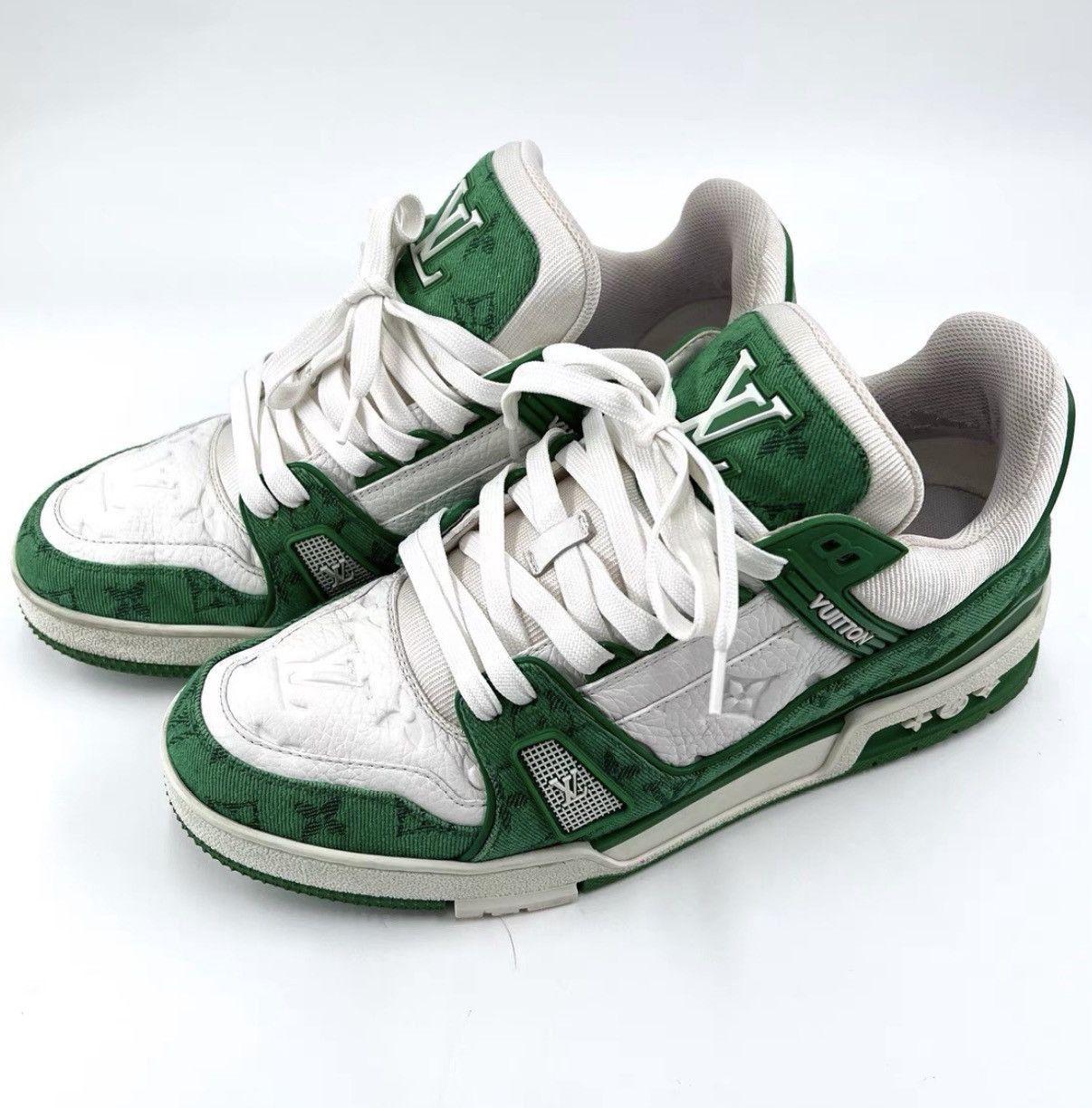 Louis Vuitton Green Low-Top Sneakers Size 8 Size US 8 / EU 41 - 1 Thumbnail
