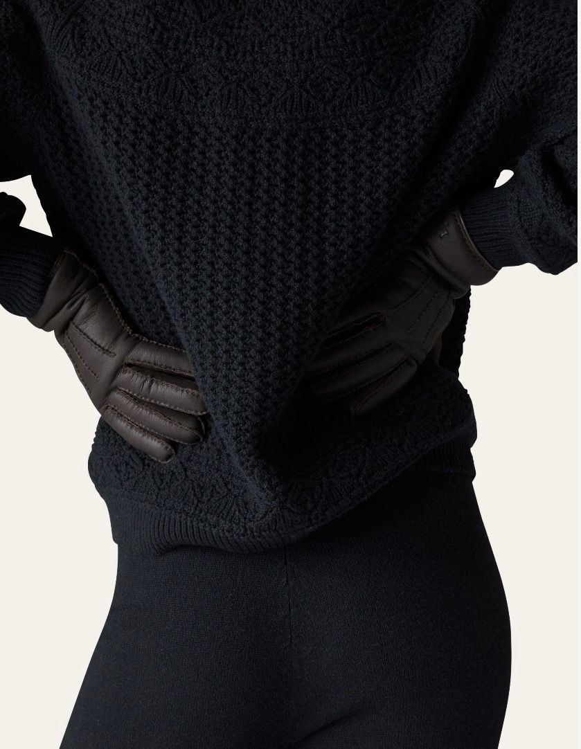 Loro Piana o1srvl11e0325 FAN3504 Size: OS / Gloves in Chocolate Brown Size ONE SIZE - 2 Thumbnail