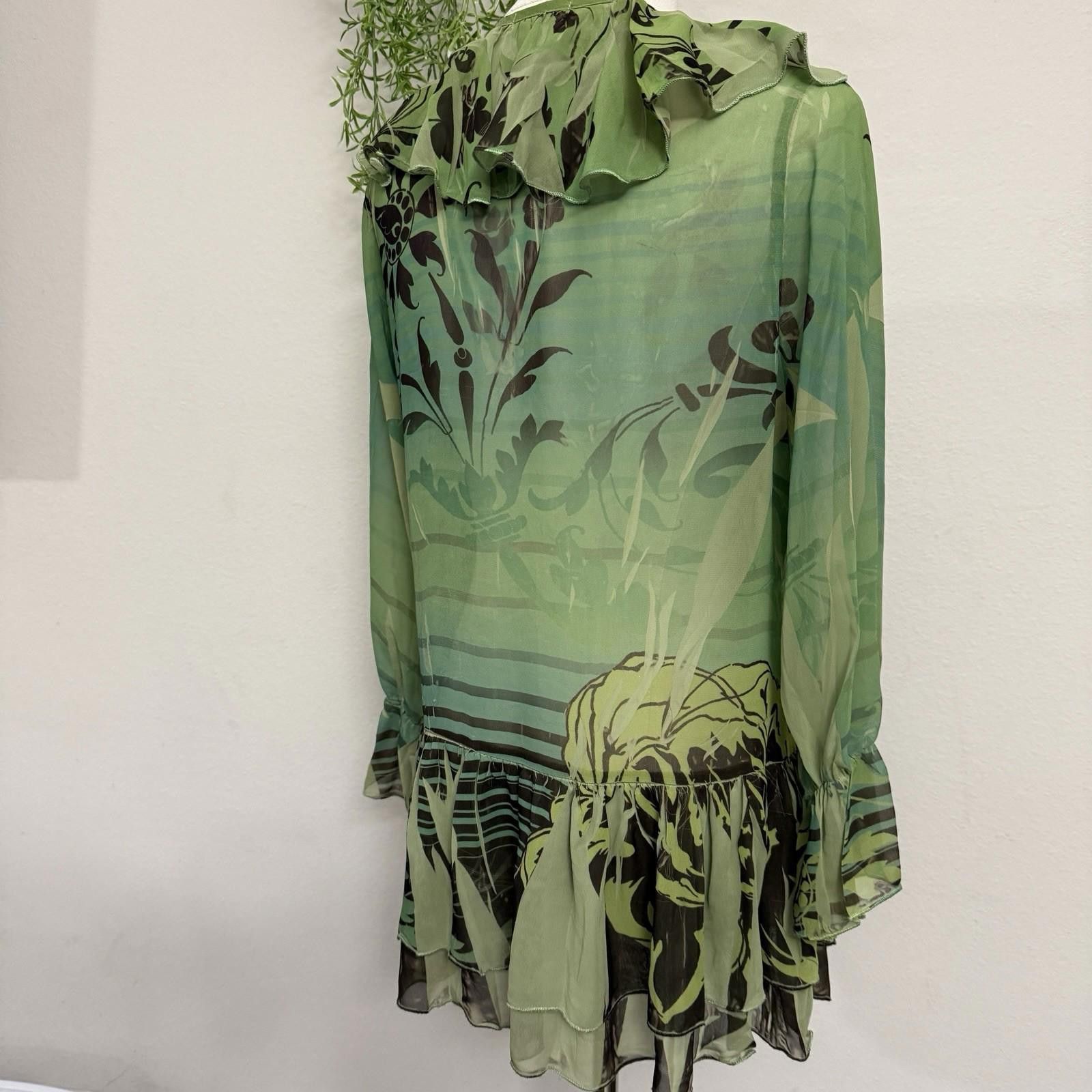 Designer Y2k DB Sport Made In Usa Fairy Ruffle Blouse Size S / US 4 / IT 40 - 5 Thumbnail