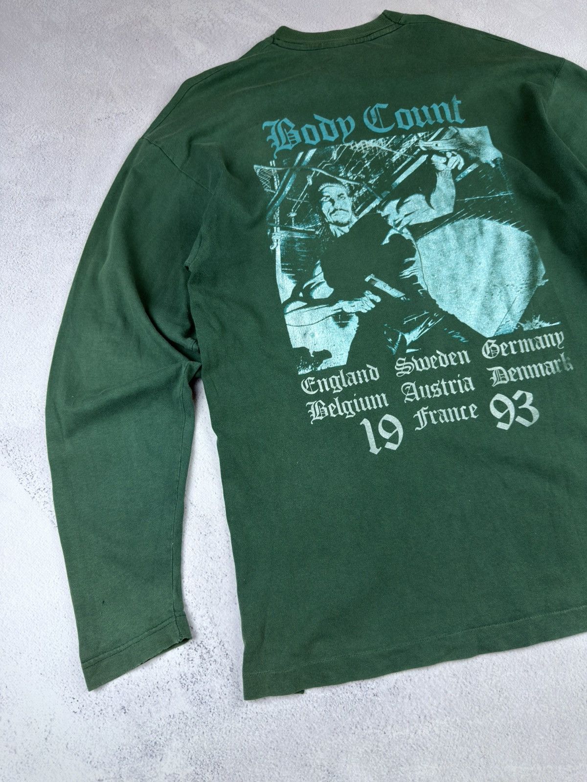 Vintage Vintage 1993 Body Count Cop Killer Tour Long Sleeve t-shirt Size US XL / EU 56 / 4 - 12 Thumbnail