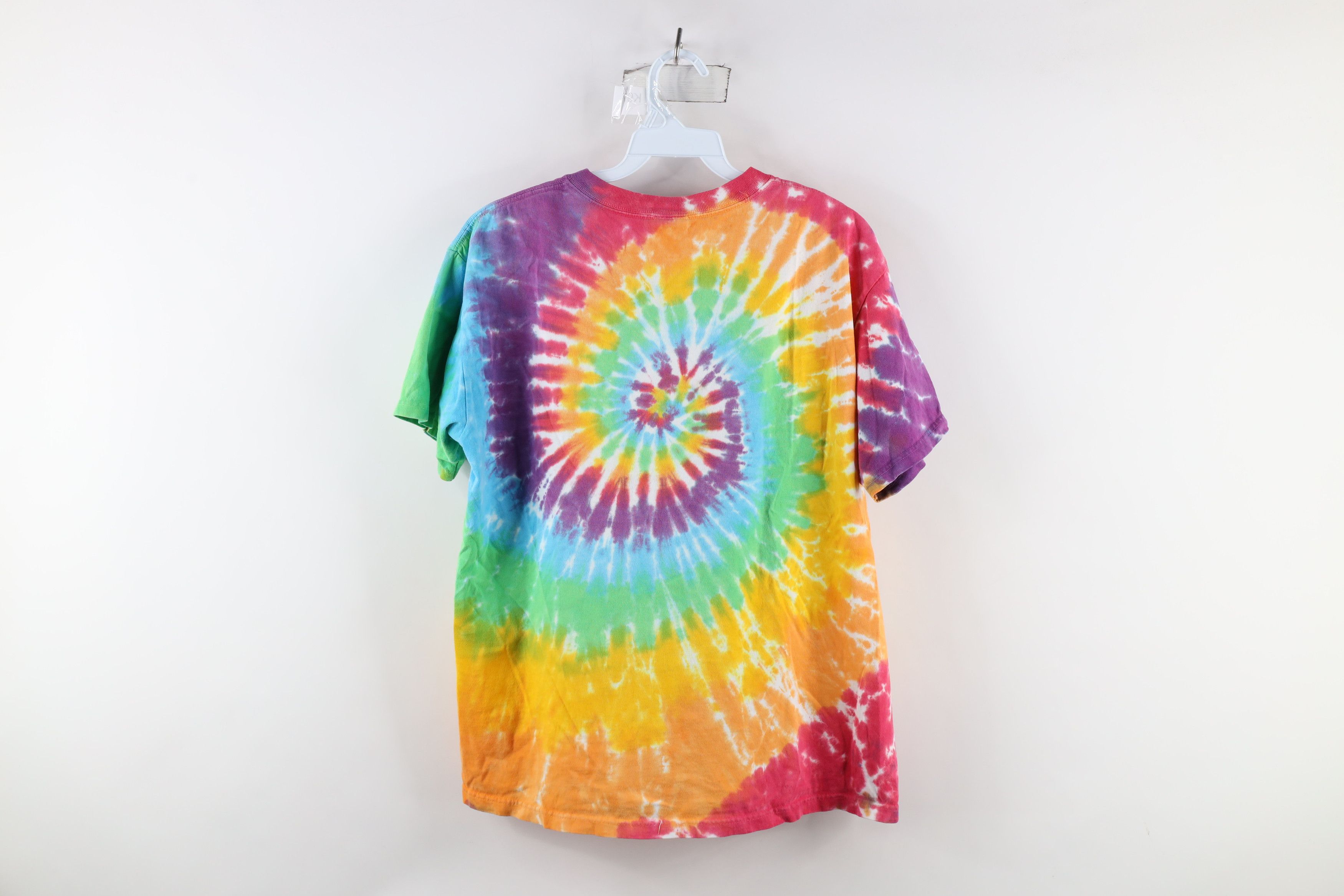 Vintage Vintage 90s Streetwear Aquariums Rainbow Tie Dye T-Shirt Size M / US 6-8 / IT 42-44 - 9 Thumbnail