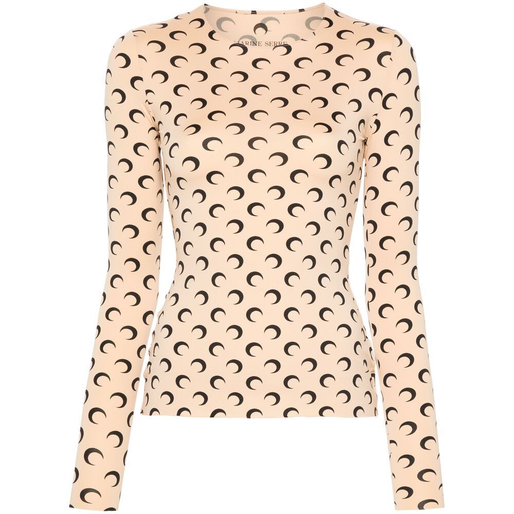 Marine Serre Marine Serre NEUTRALS Tops - T-shirts & Jerseys Size M / US 6-8 / IT 42-44 - 1 Thumbnail