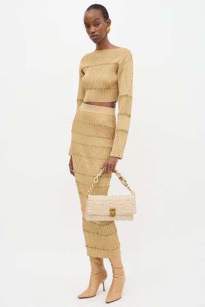 Balmain o1y0625 Size : OS / Clutch Handbag in Beige Size ONE SIZE - 4 Thumbnail