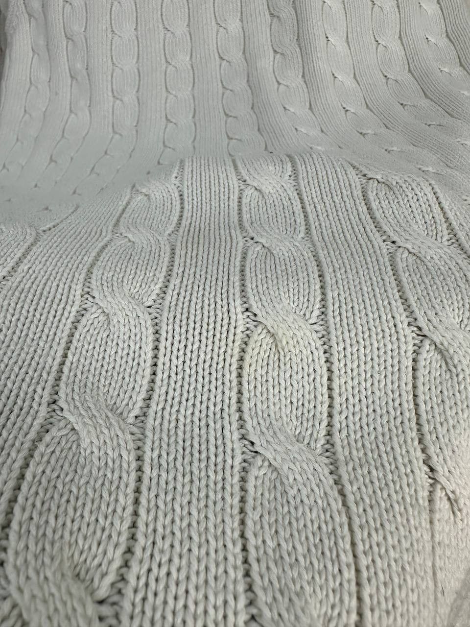 Lauren Ralph Lauren Lauren Ralph Lauren Boat Neck Cable Knit Sweater Ivory Size XL / US 12-14 / IT 48-50 - 9 Thumbnail