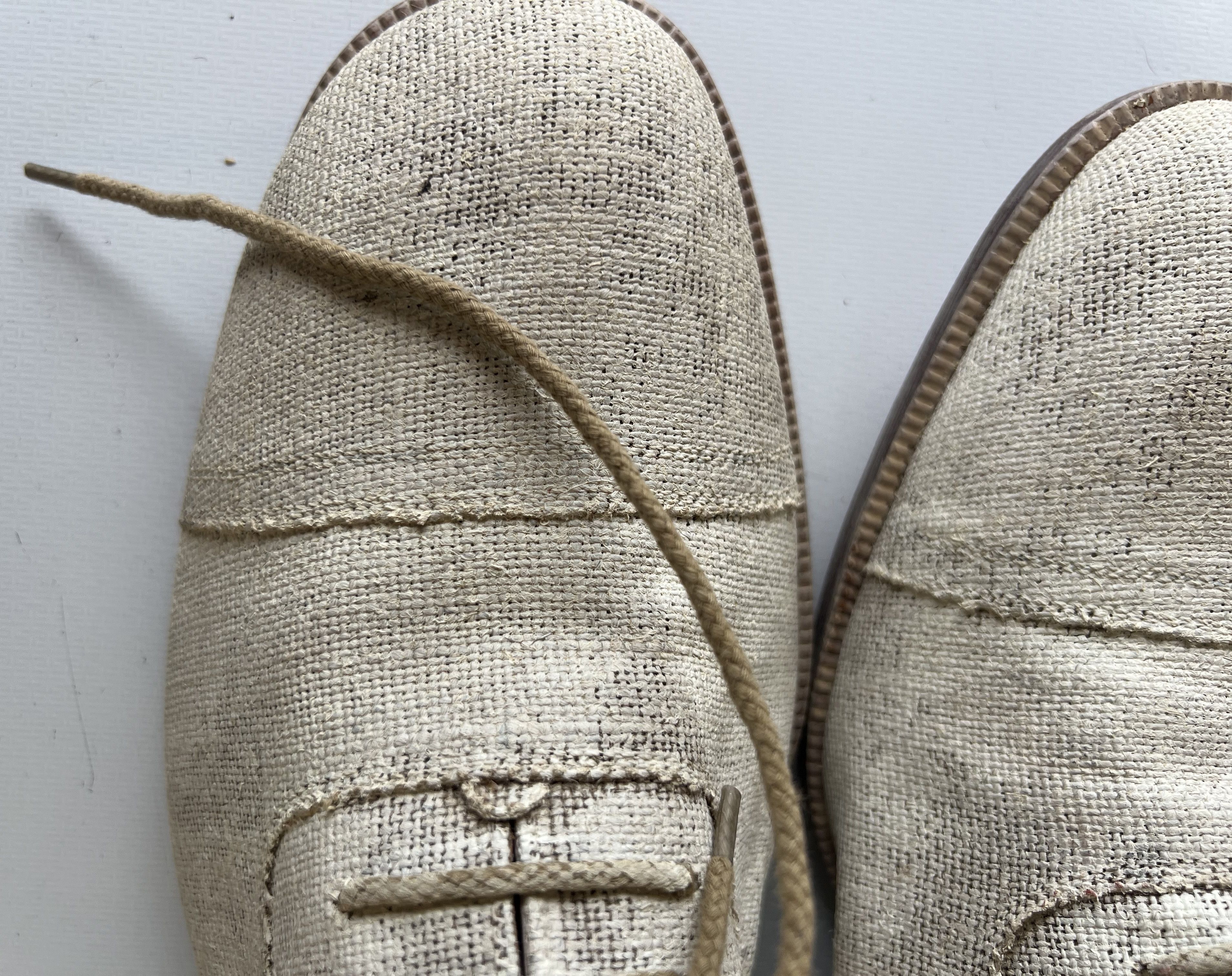 Maison Margiela maison martin Margiela painted linen lace up shoe Size US 11 / EU 44 - 4 Thumbnail