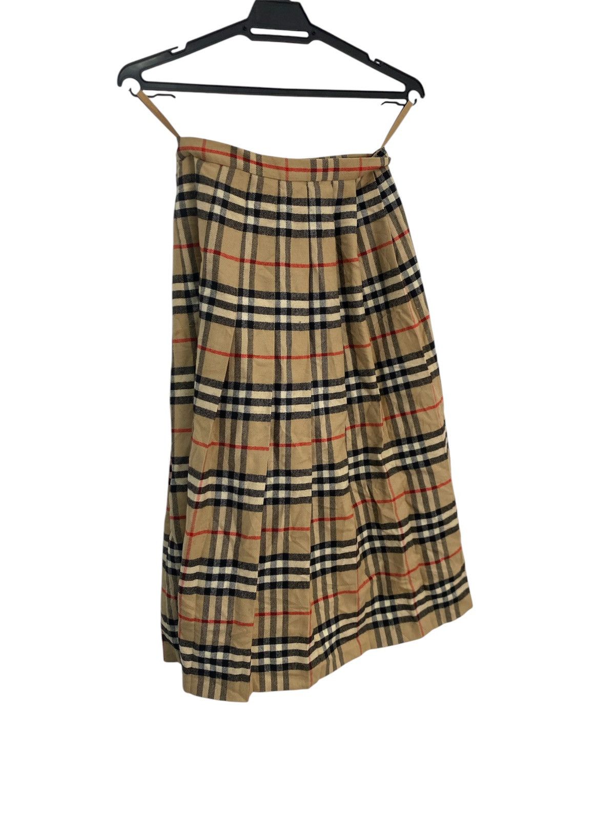 Burberry VINTAGE BURBERRY’S LONDON CHECKERED WOOL MAXI SKIRT Size 25" / US 0 / IT 36 - 2 Thumbnail