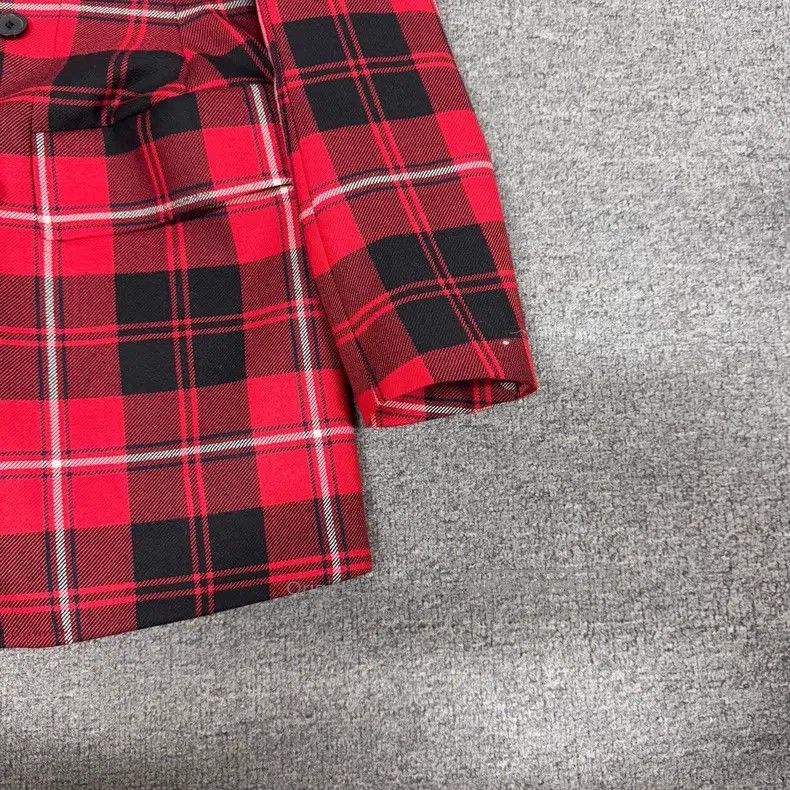 Other Balenciaga Plaid Red and Black Wool Hourglass Jacket Size XXS / US 00 / IT 34 - 3 Thumbnail