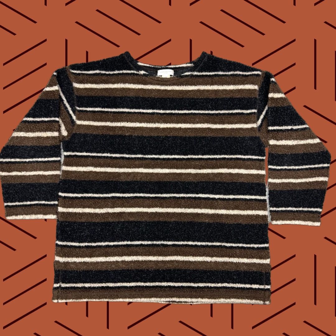Jones New York VTG Jones New York Sport Pullover Crewneck Fleece Striped Sweater L Women Multicolor/Pattern Striped Retro Hipster City Classic USA Size L / US 10 / IT 46 - 1 Thumbnail