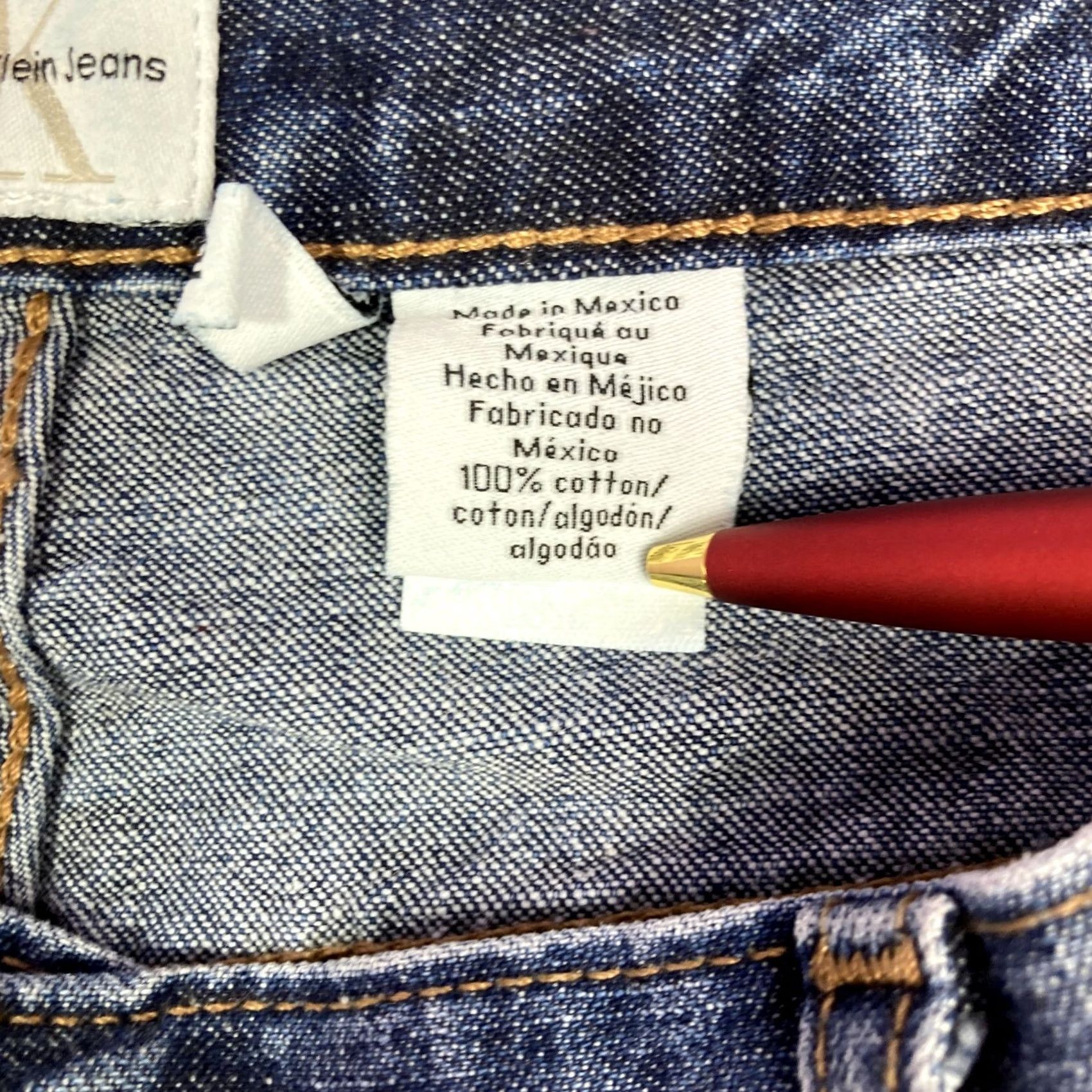 Calvin Klein VINTAGE Calvin Klein Jeans Women's 10 Stone Wash Blue Denim Bootcut Pants Y2K Denim Pants Women Size 32" / US 10 / IT 46 - 6 Thumbnail