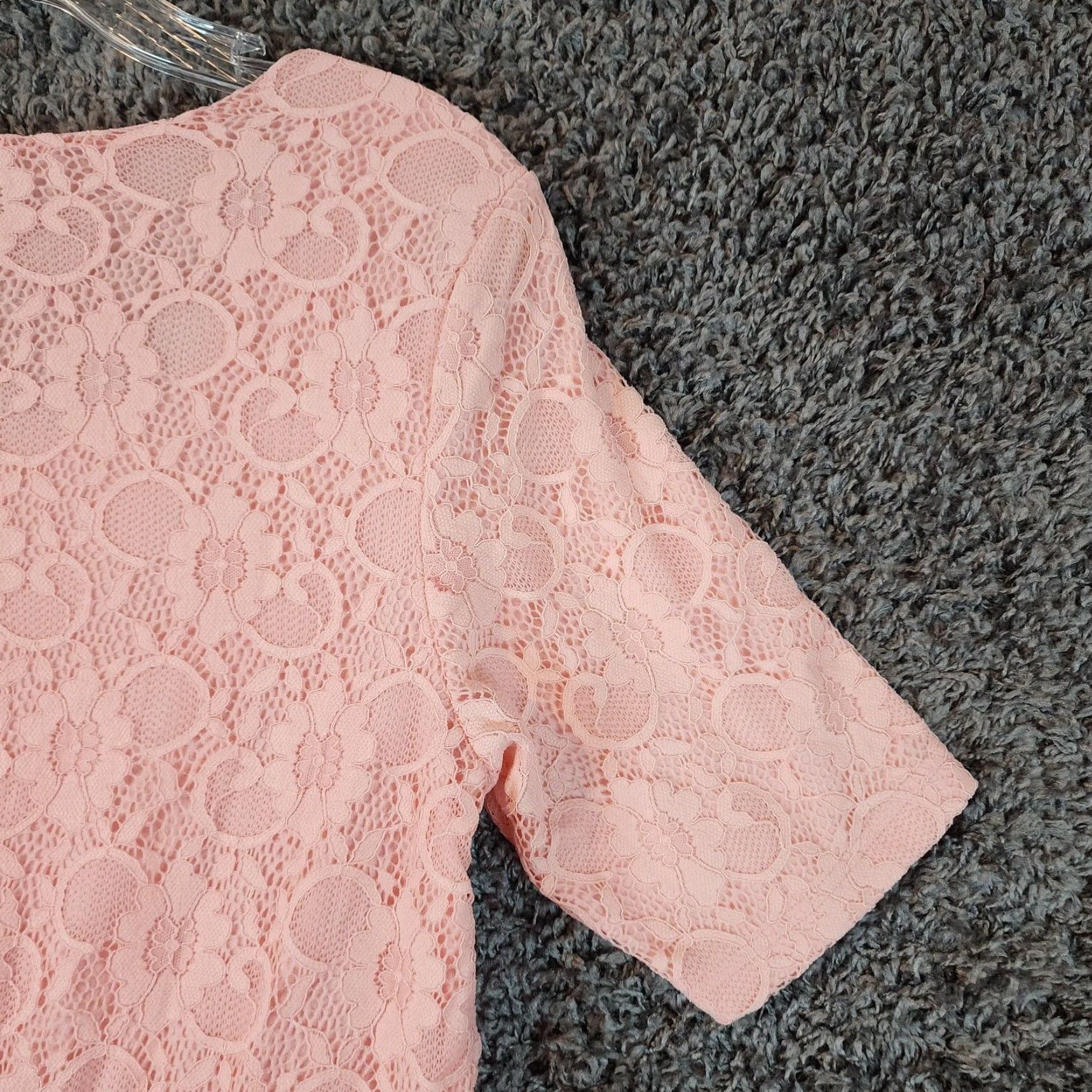 Pinko MIKAROSE Floral Dress Pink Short Sleeve Knee Length Women L Fit & Flare Floral Print - Womens size L Size 36" / US 14 / IT 50 - 7 Thumbnail
