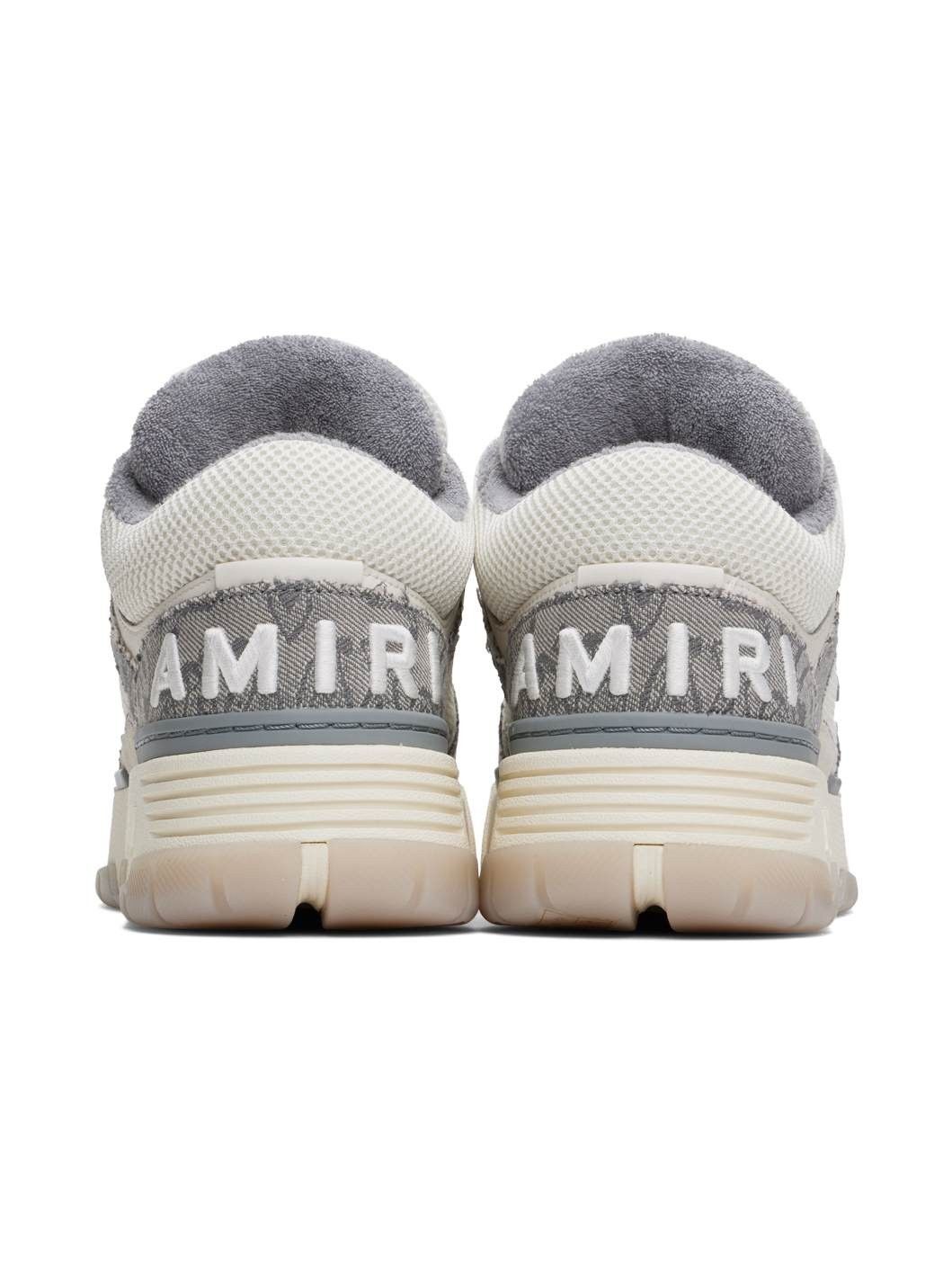 Amiri o1s1wg110925 Bandana Denim MA-1 Sneakers in Gray/Off-White Size US 14 / EU 47 - 2 Thumbnail