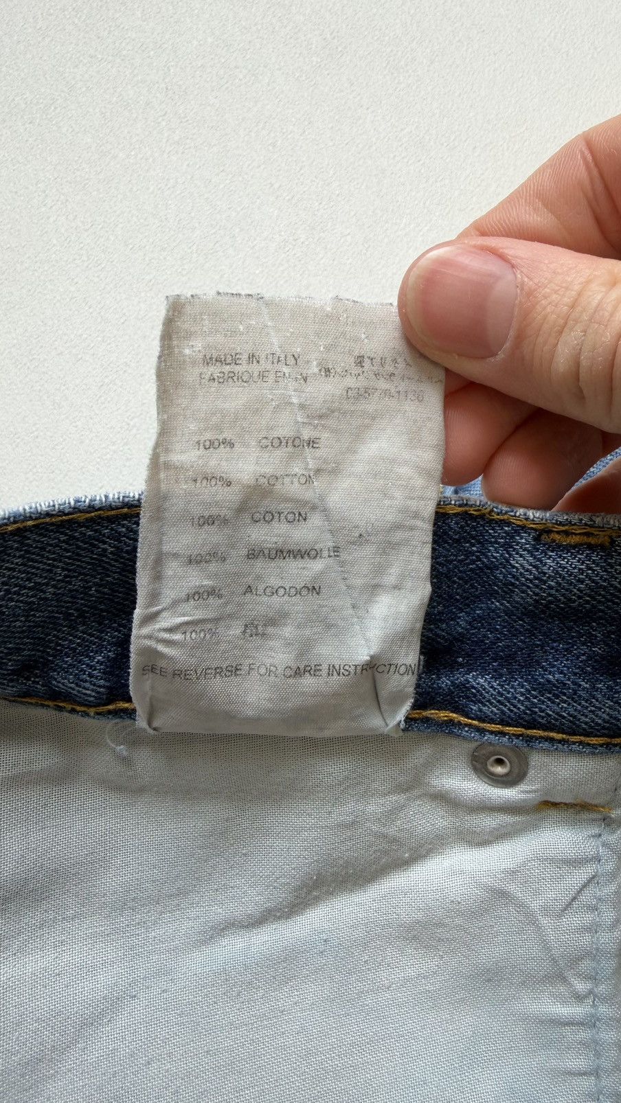 Helmut Lang Thrashed ‘Vintage Sanded Denim’ Jeans Size US 33 - 10 Thumbnail