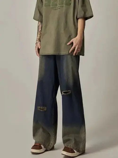 Japanese Brand × Jean High street distressed wide leg jeans Size US 32 / EU 48 - 2 Thumbnail