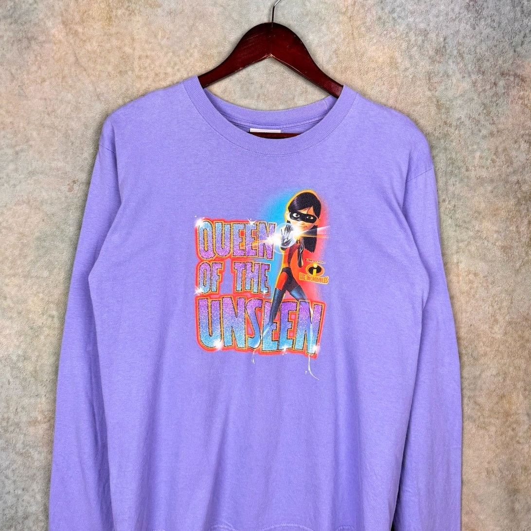 Disney × Vintage VTG Y2K Disney The Incredibles Pixar Long Sleeve Shirt Y L Size L / US 10 / IT 46 - 2 Thumbnail