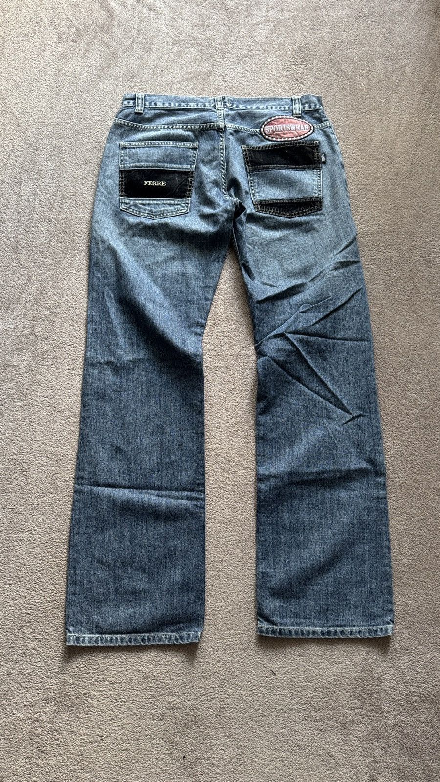 Gianfranco Ferre Ferre Mudwash Distressed Straight Jeans LGB Ifsixwasnine y2k Size US 34 / EU 50 - 4 Thumbnail