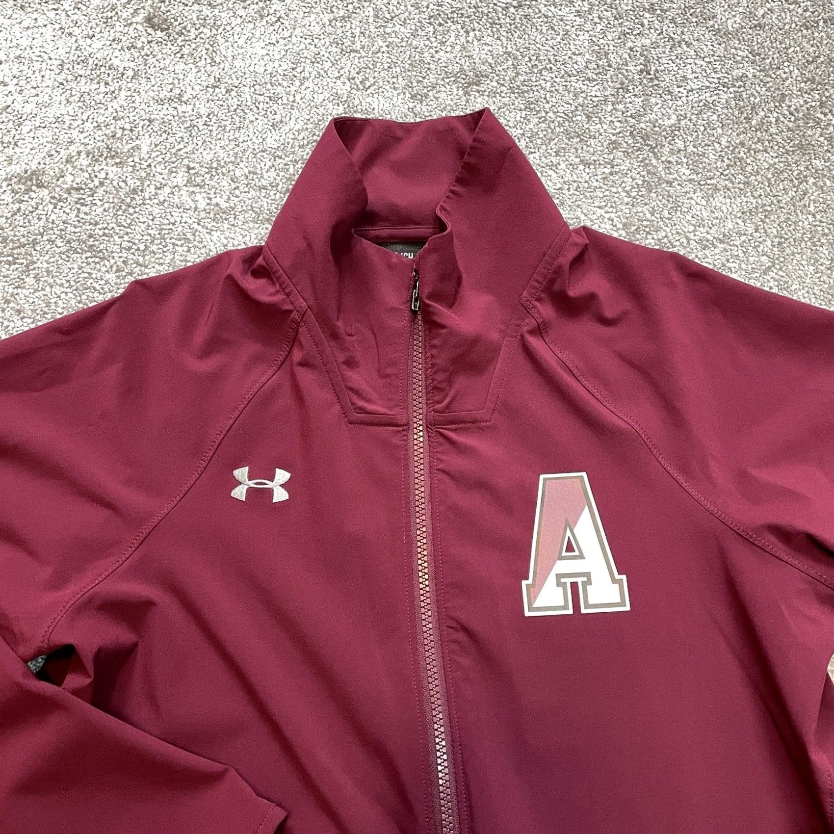 Under Armour Under Armour Jacket Mens S Dark Red University of Arizona Full Zip Windbreaker, Solid, Regular Fit, Fall Spring Winter, Short Length, Polyester Size US S / EU 44-46 / 1 - 2 Thumbnail