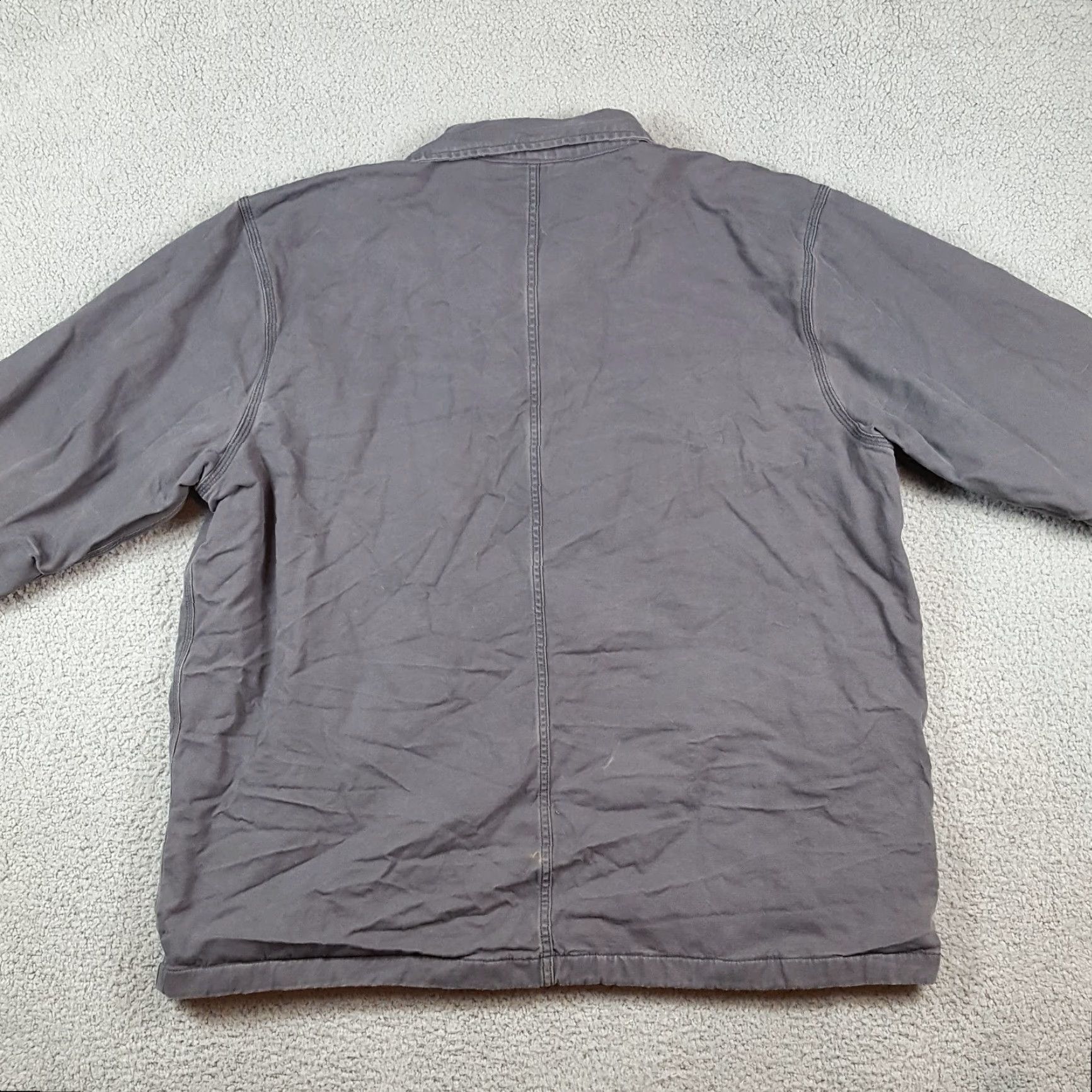 Carhartt VINTAGE Carhartt Canvas Work Jacket Gray 2XL Button Up Lined Relaxed Fit All Seasons Mens Size US XXL / EU 58 / 5 - 7 Thumbnail