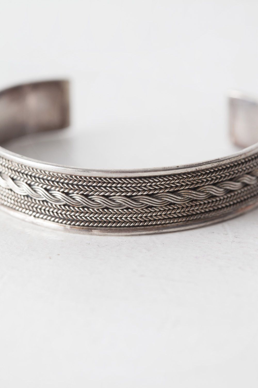 Vintage Vintage sterling silver cuff bangle bracelet Size ONE SIZE - 4 Thumbnail
