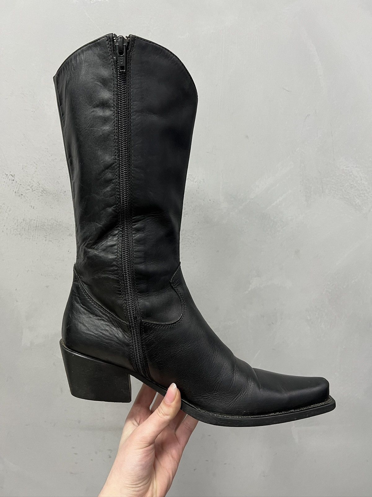 Guidi Guidi style western black leather boots opium style 90s Size US 7 / EU 40 - 1 Thumbnail