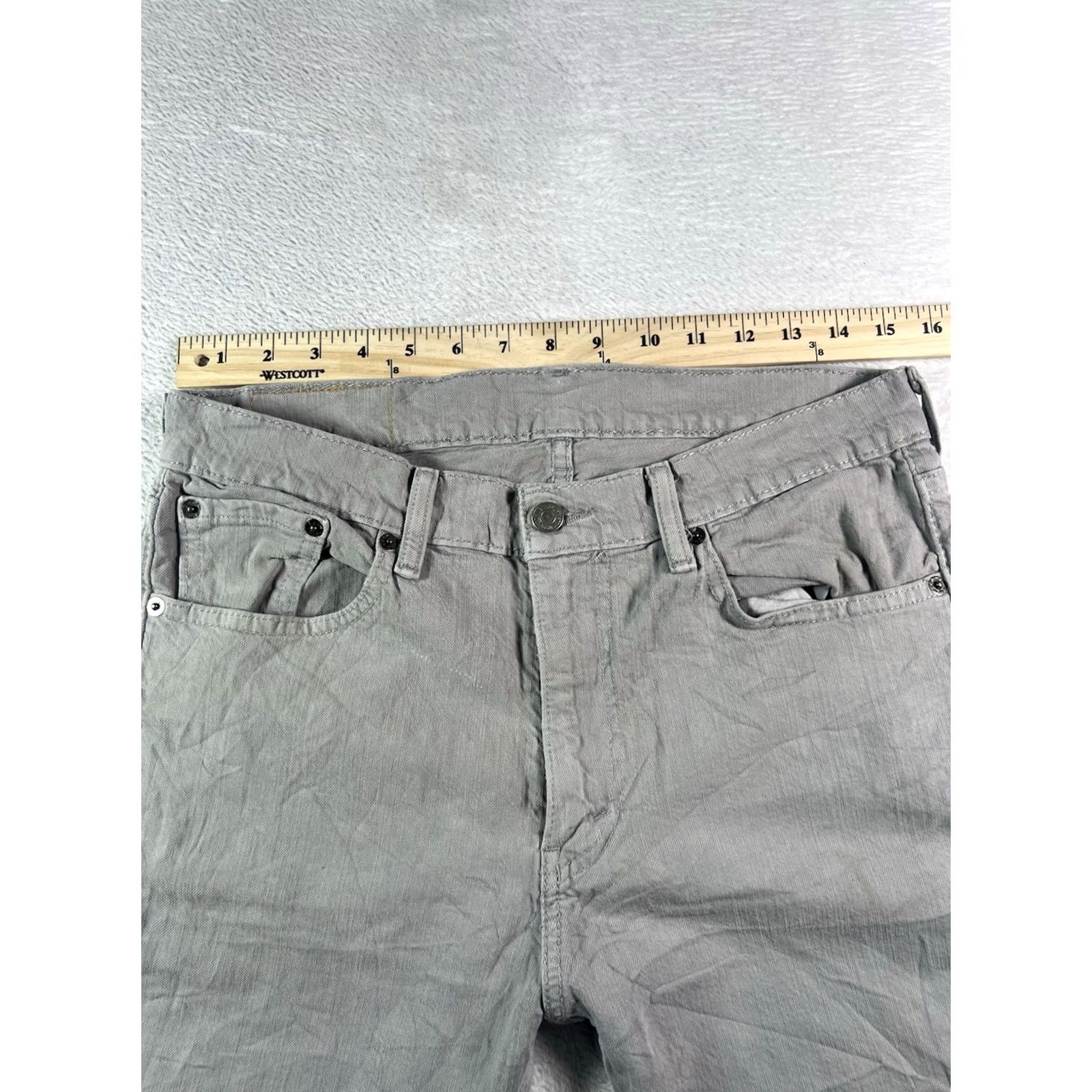 Levi's VTG Levi's 513 Jeans Mens 31x30 Gray Denim Distressed Workwear Slim Straight 5-Pocket Mens Size US 31 - 7 Thumbnail