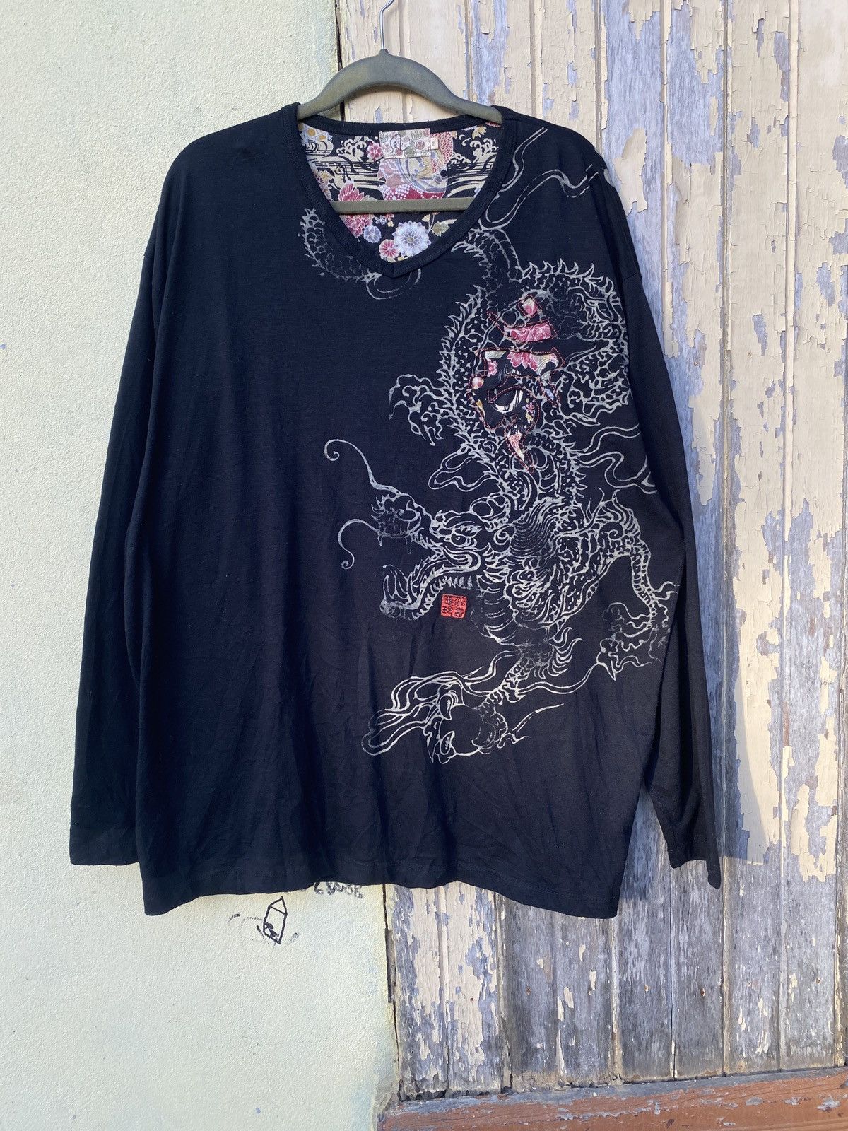 Vintage karakuri tamashi dragon crewneck long sleeve