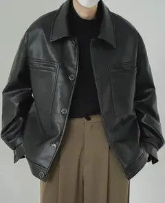 Japanese Brand Kimaya x Hiro Korean fashion retro faux leather jacket Size US XL / EU 56 / 4 - 7 Thumbnail