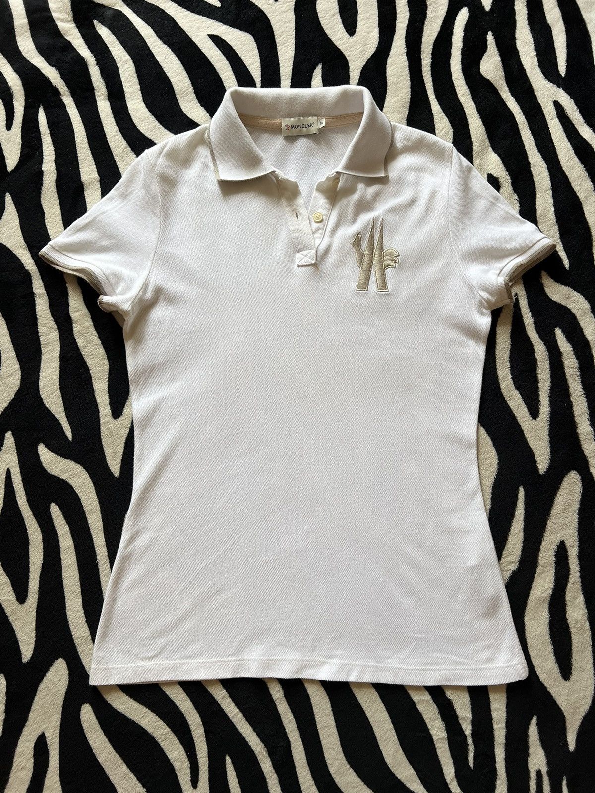 Moncler Moncler polo t-shirt embroidered big logo Size S / US 4 / IT 40 - 3 Thumbnail