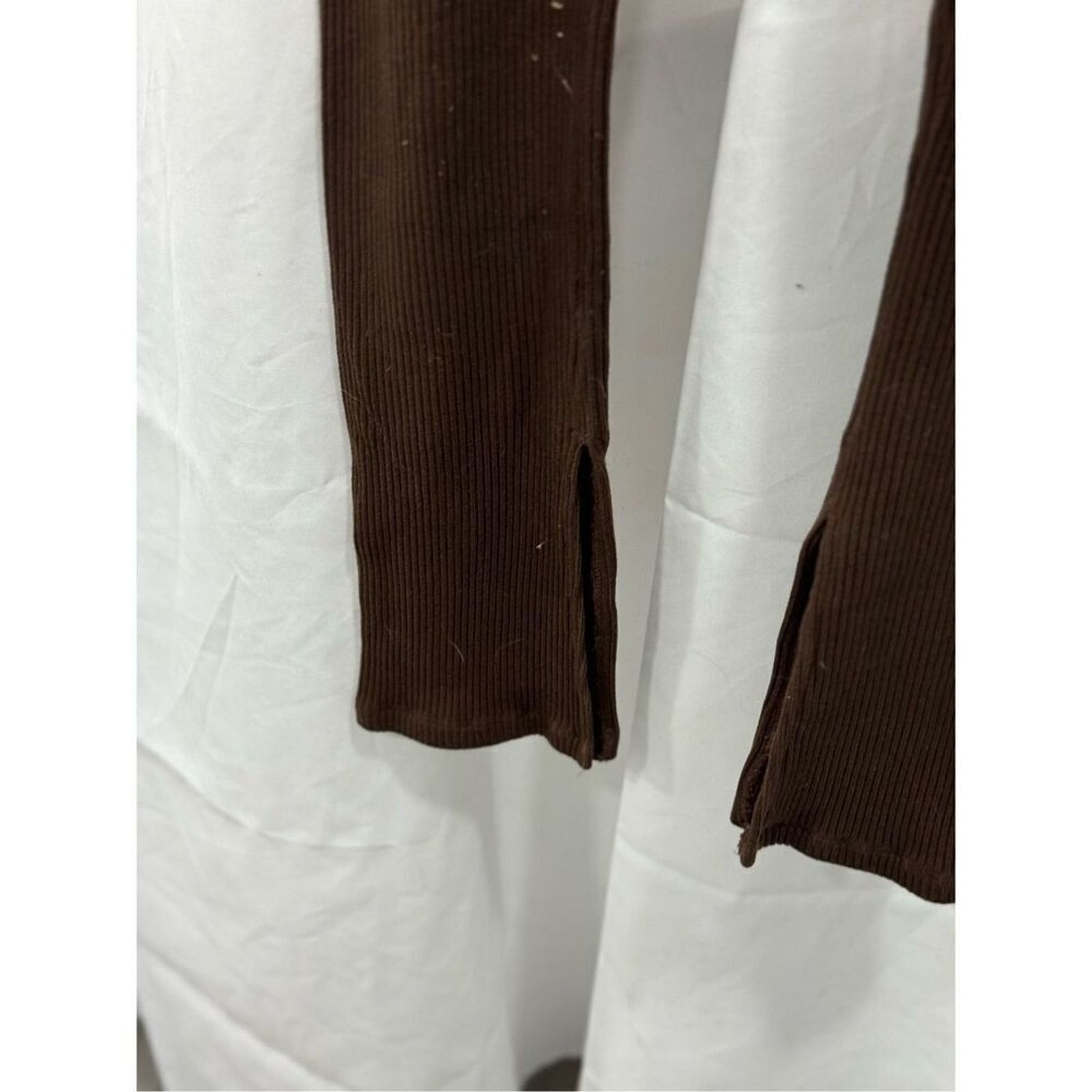 Other Year of Ours lounge flare pants in dark oak ribbed | Sz S Size 27" / US 4 / IT 40 - 6 Thumbnail
