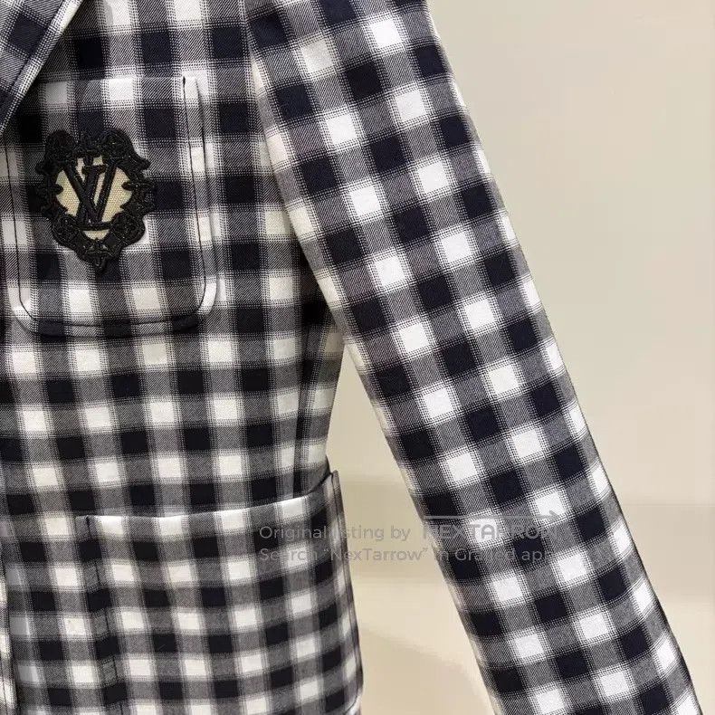 Louis Vuitton Louis Vuitton SS23 checked Logo printed single-breasted bl Size XS / US 0-2 / IT 36-38 - 4 Thumbnail