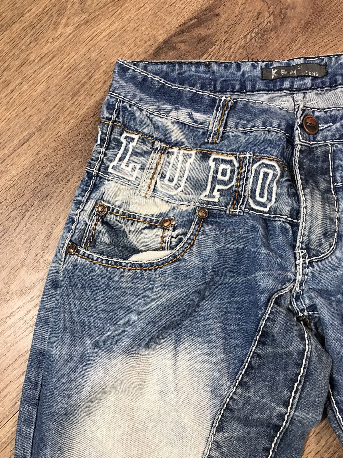 Japanese Brand × Vintage Vintage Distressed K&M Kosmo Lupo Denim Pants Jeans Size US 32 / EU 48 - 4 Thumbnail