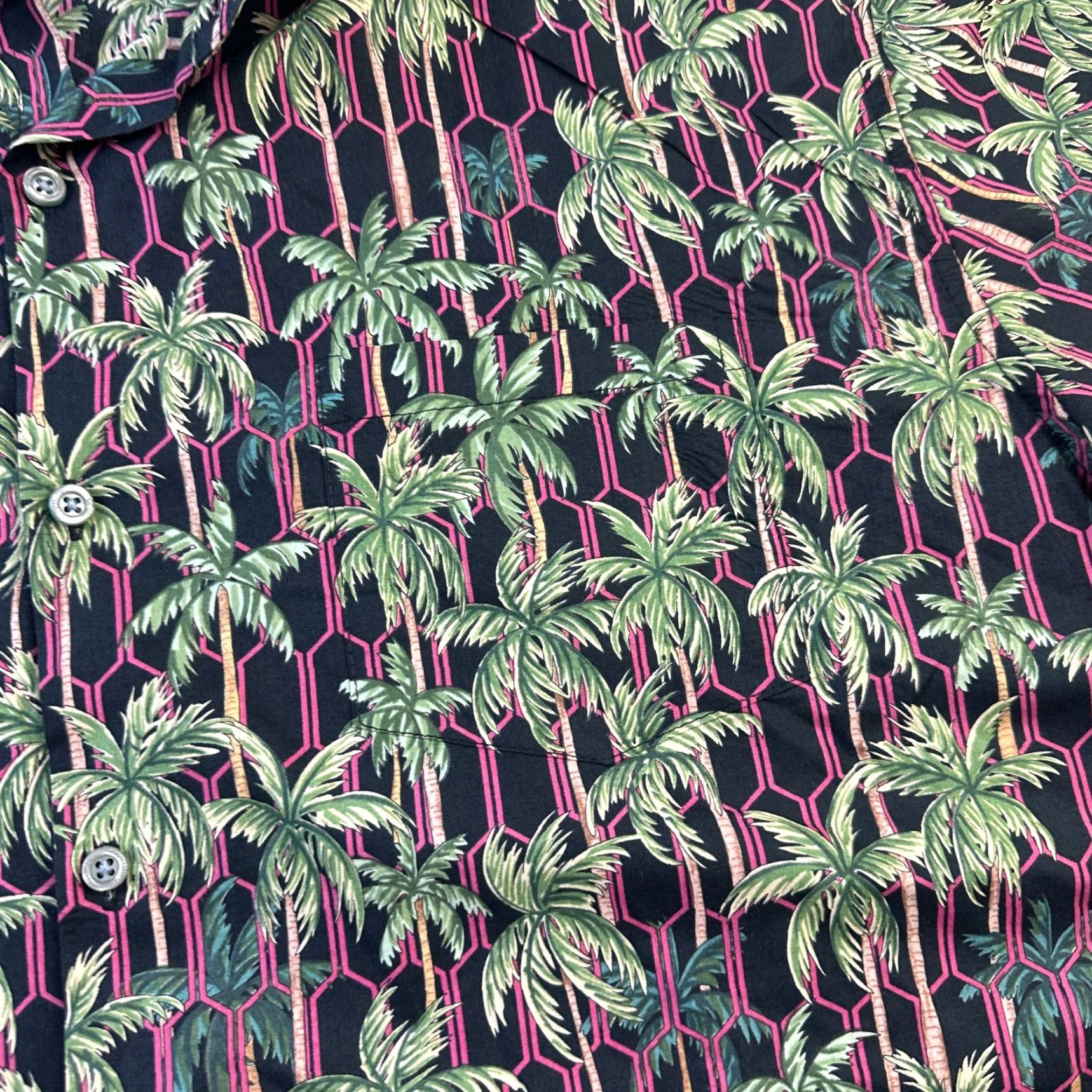 Tori Richard Tori Richard Shirt 2XL Mens Green Geometric Button-Up Short Sleeve Hawaiian Size US XXL / EU 58 / 5 - 4 Thumbnail