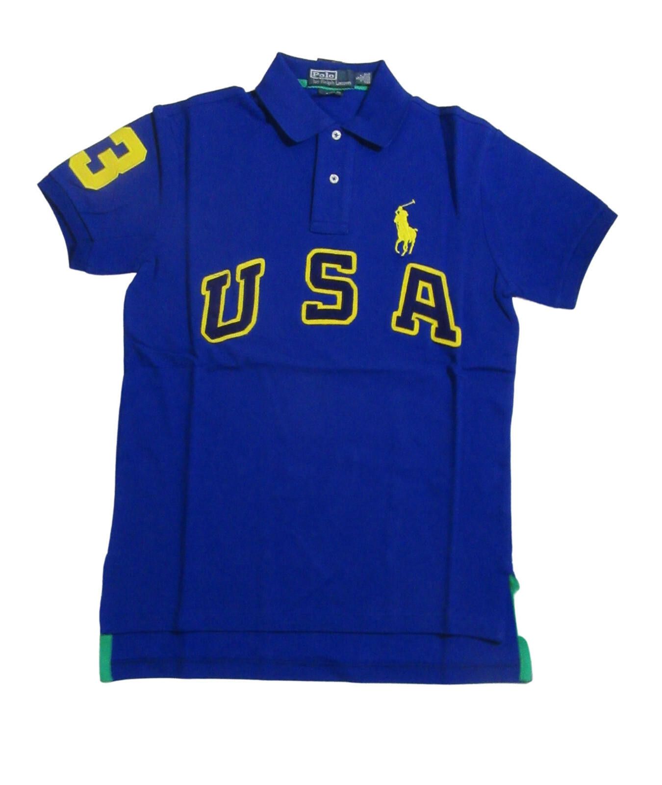 Polo Ralph Lauren Polo Ralph Lauren Men's Custom Fit Big Pony USA Shirt Size S Size US S / EU 44-46 / 1 - 1 Thumbnail