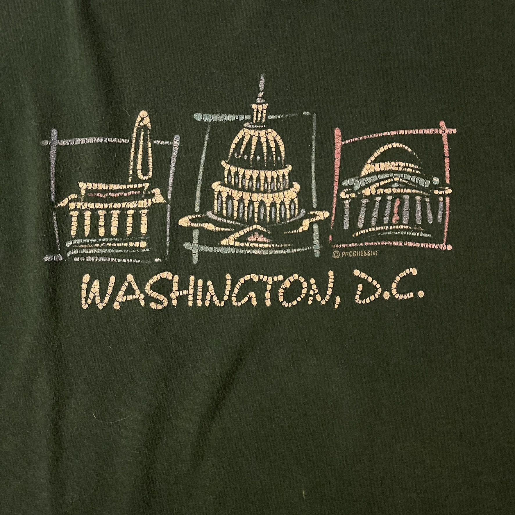 Fruit Of The Loom Vintage 90s Washington D.C. Single Stitched Destination Tee Size US XL / EU 56 / 4 - 4 Thumbnail