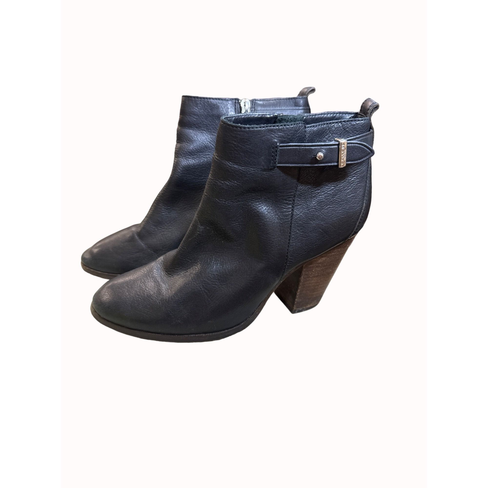 Coach Coach New York women’s black leather heeled ankle boots shoe Size US 9.5 / IT 39.5 - 1 Thumbnail